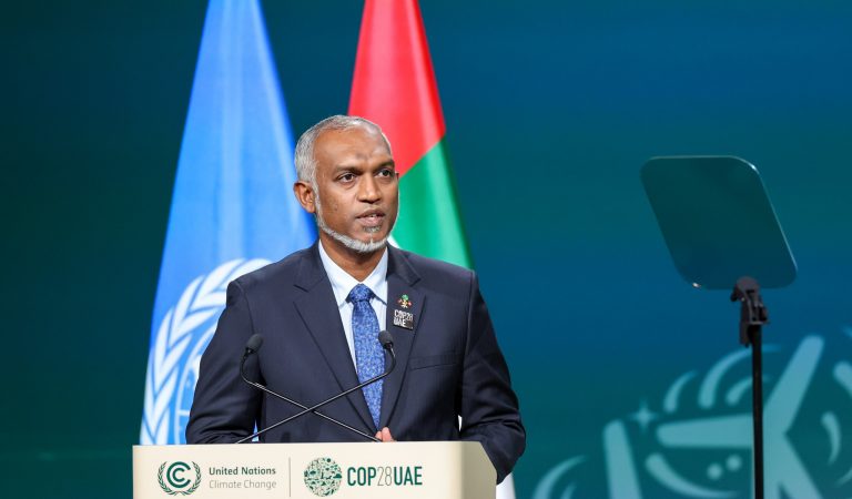 01 December 2023: President Dr. Mohamed Muizzu delivers national statement at COP28 - Photo: President's Office