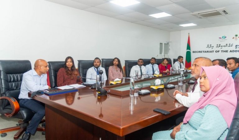 Representatives of Tourism Ministry meeting the Addu City Council -- Photo: Tourism Ministry
