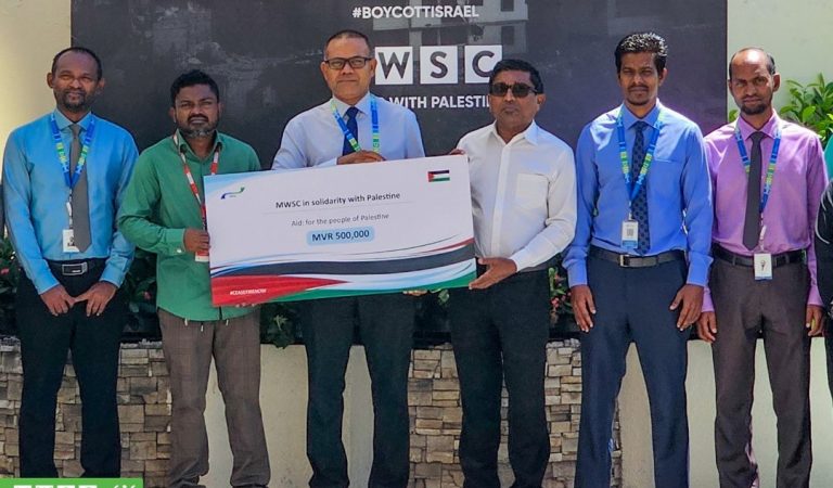 MWSC donates MVR 500,000 to the people of Palestine - Photo: MWSC
