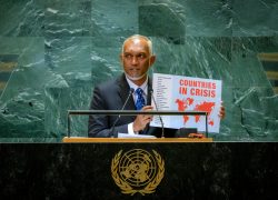 Mohamed Muizzu, President of the Republic of Maldives, addresses the general debate of the General Assembly’s seventy-ninth session.