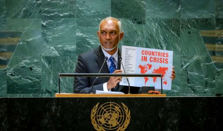 Mohamed Muizzu, President of the Republic of Maldives, addresses the general debate of the General Assembly’s seventy-ninth session.