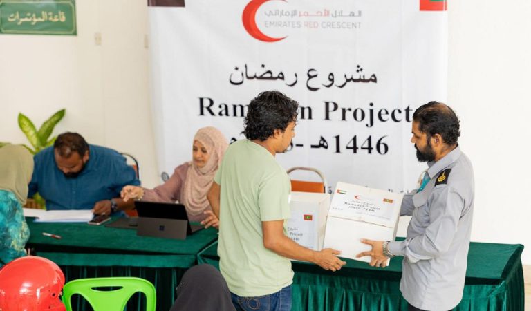 Ministry of Islamic Affairs Distributes Ramadan Food Aid to support Vulnerable Families Funded by Emirates Red Crescent