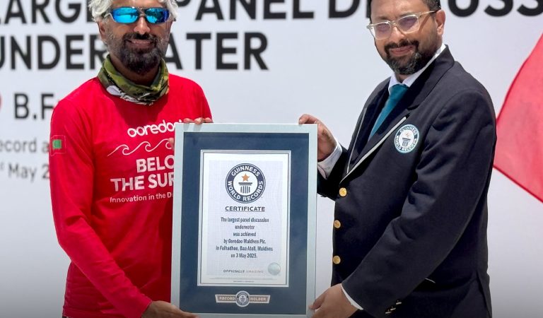 Ooredoo Maldives Earns Guinness World Record for Hosting Largest Underwater Panel Discussion