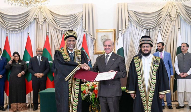 President Muizzu Conferred Honorary Doctorate in Politics and International Relations by International Islamic University Islamabad